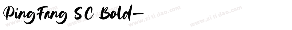 PingFang SC Bold字体转换
